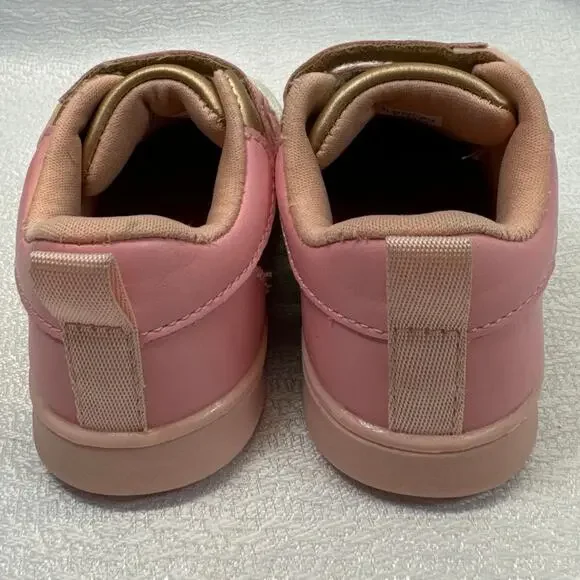 Tucker + Tate Gold Pink Metallic Double Strap Sneakers Kids Size 6D TTHOLDEN-PU - Picture 4 of 7